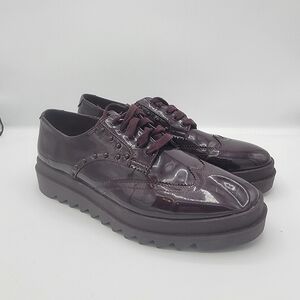 Zara  Dark Burgundy Patent Oxfords